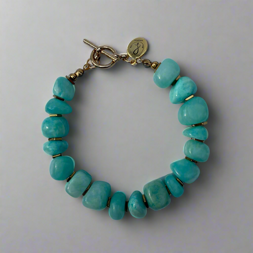 Elegant Amazonite and Hematite Bracelet