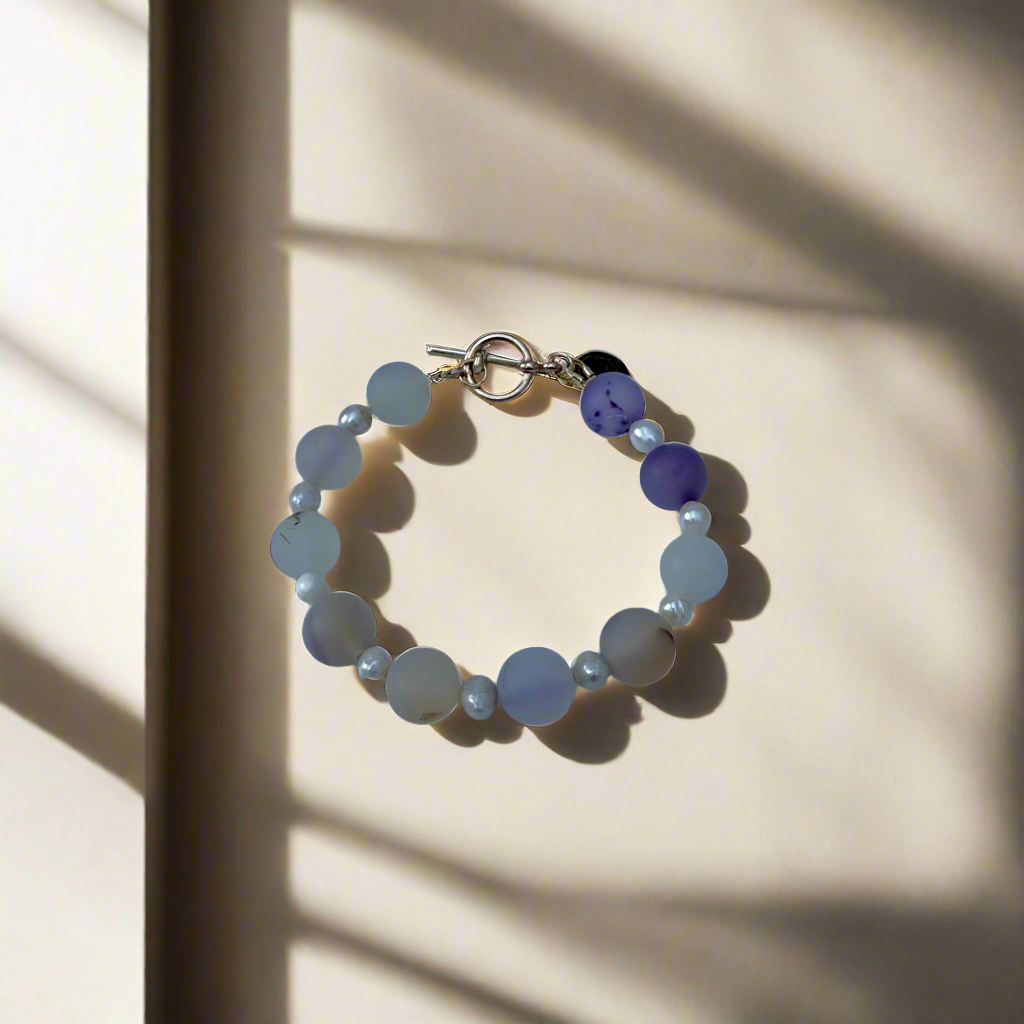 Natural Quartz & Pearl Bracelet