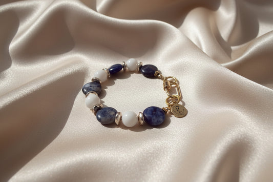 Sodalite & Milk Quartz Bracelet – Calm & Clarity