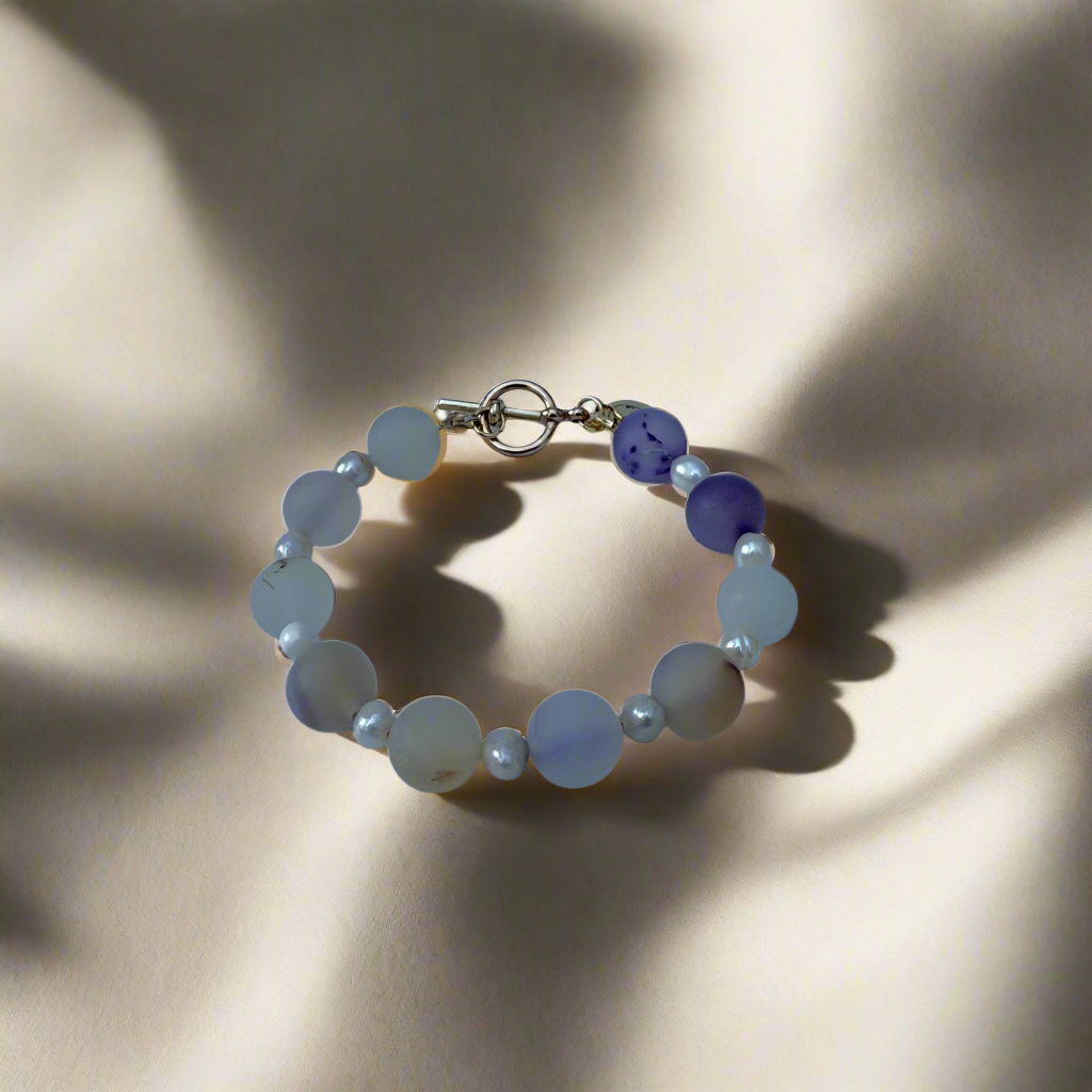 Natural Quartz & Pearl Bracelet