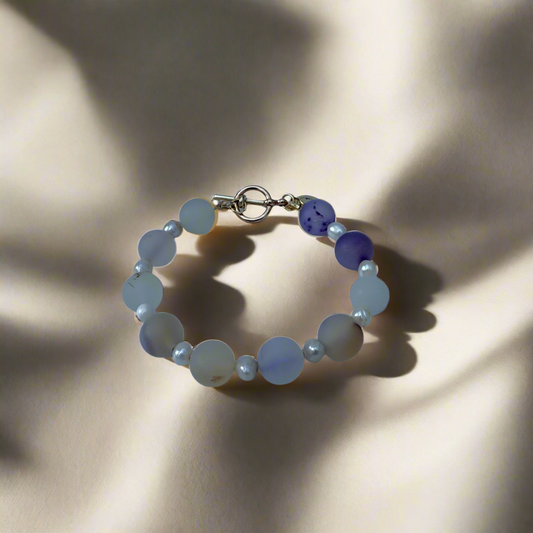 Natural Quartz & Pearl Bracelet