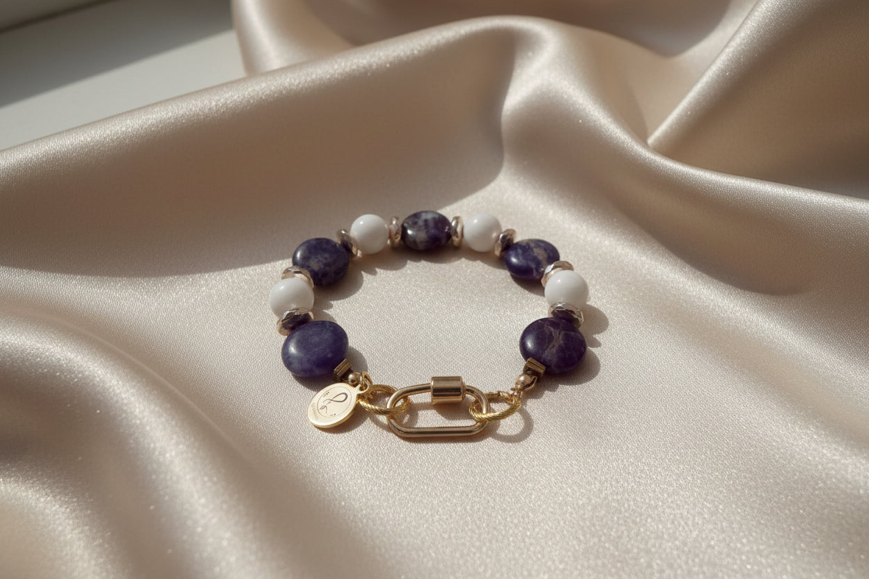 Sodalite & Milk Quartz Bracelet – Calm & Clarity