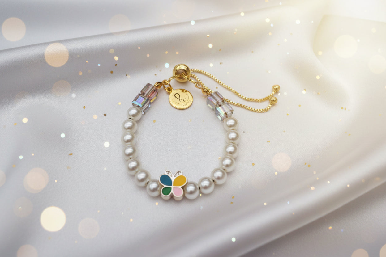 Rainbow Bloom Pearl Bracelet