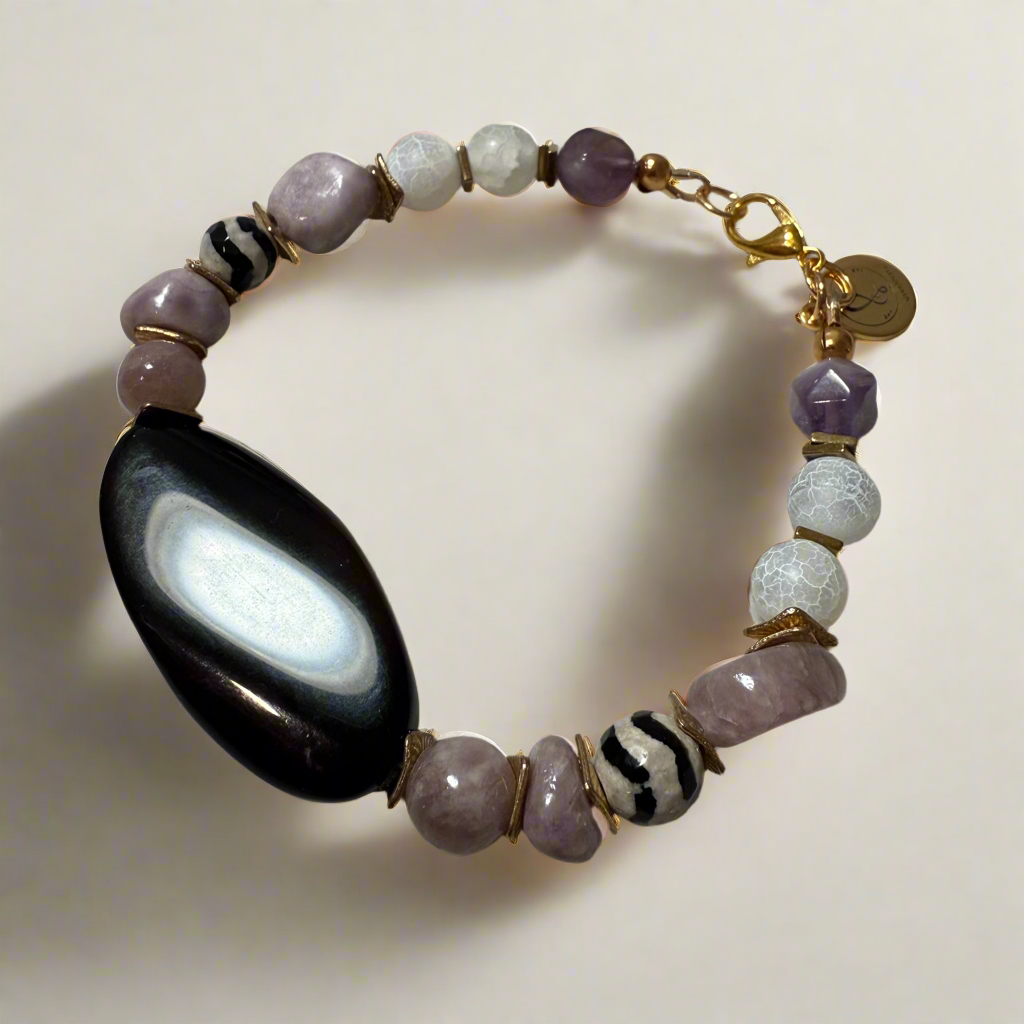 Obsidian Dawn Bracelet