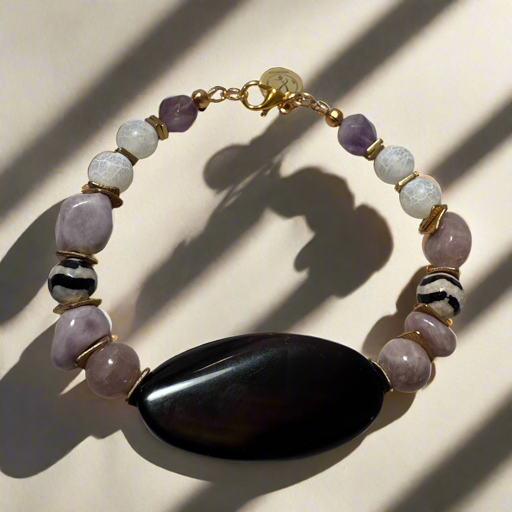 Obsidian Dawn Bracelet