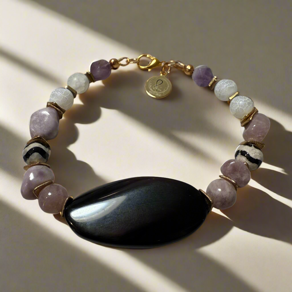 Obsidian Dawn Bracelet