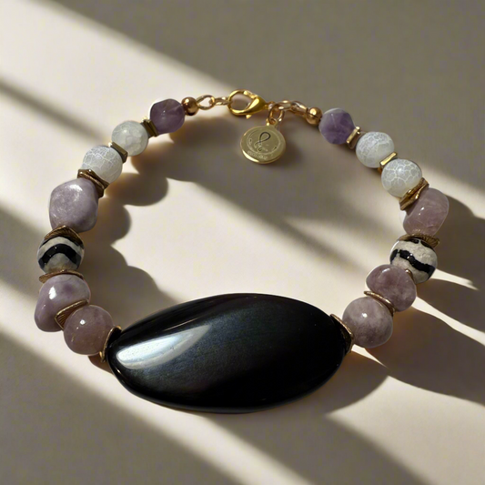 Obsidian Dawn Bracelet