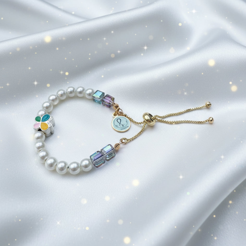 Rainbow Bloom Pearl Bracelet