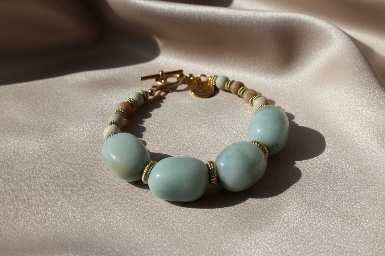 Moonlight Serenity Bracelet – Natural Jadeite & Moonstone