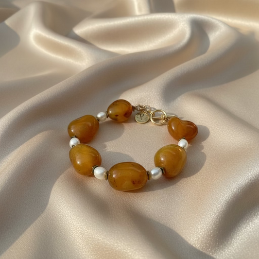 Citrine & Pearl Bracelet