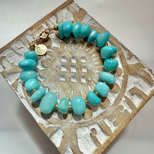 Amazonite Bracelet – “Caribbean Glow”