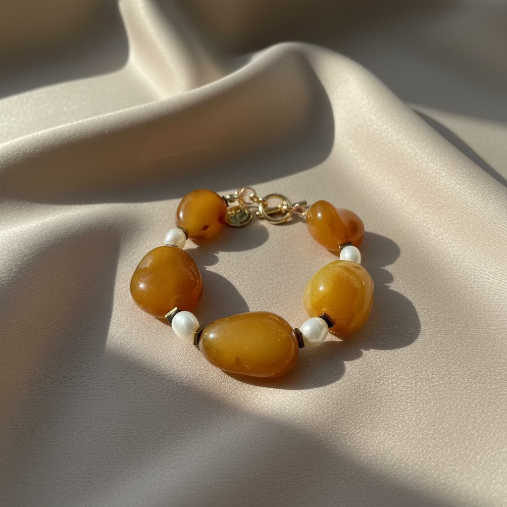 Citrine & Pearl Bracelet