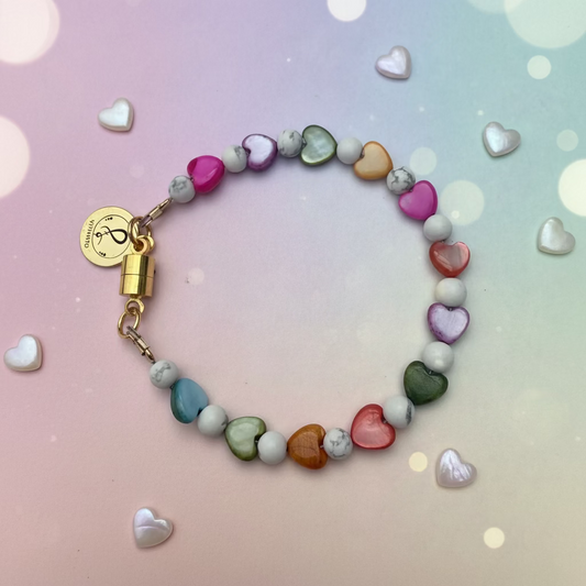 Rainbow Heart Hug Bracelet