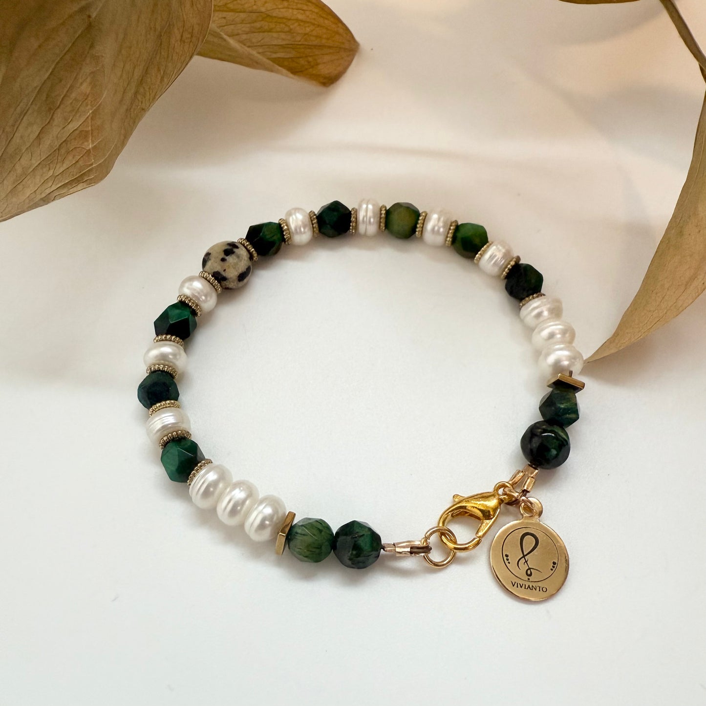 Emerald Forest Pearl Bracelet