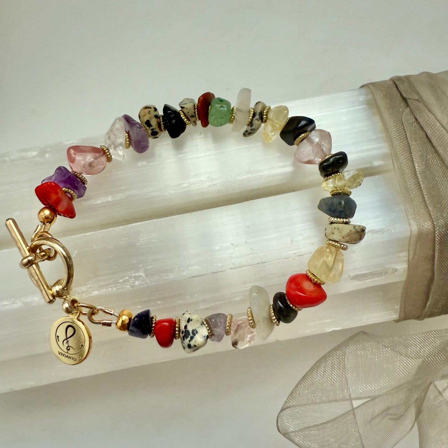 Chakra Harmony Bracelet – Mixed Natural Gemstones
