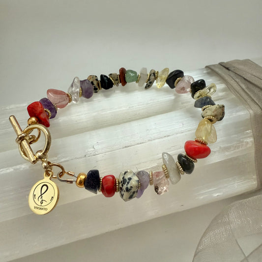 Chakra Harmony Bracelet – Mixed Natural Gemstones