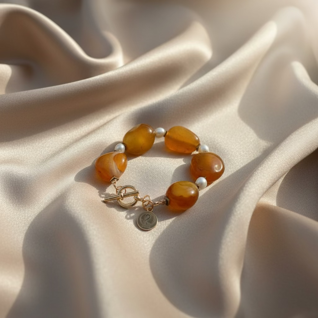 Citrine & Pearl Bracelet