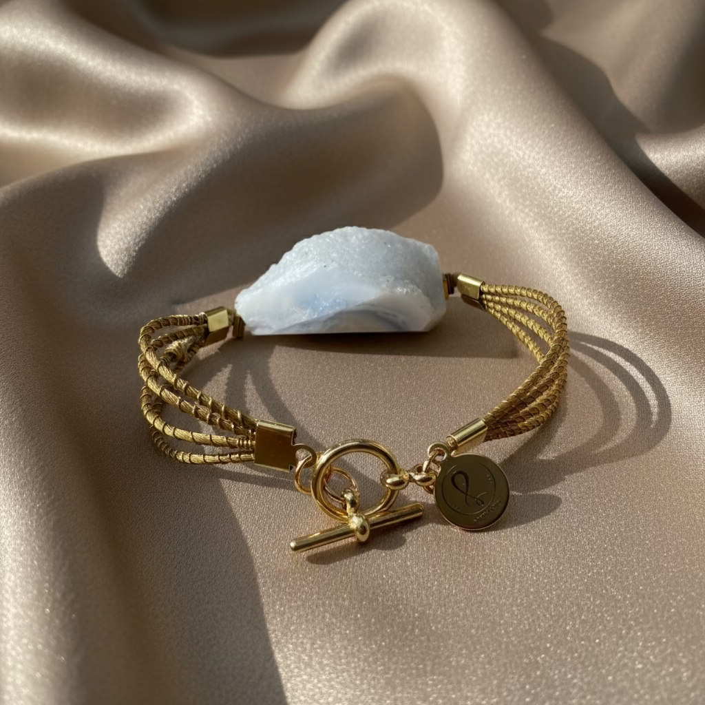 Brazilian Golden Grass Quartz Bracelet