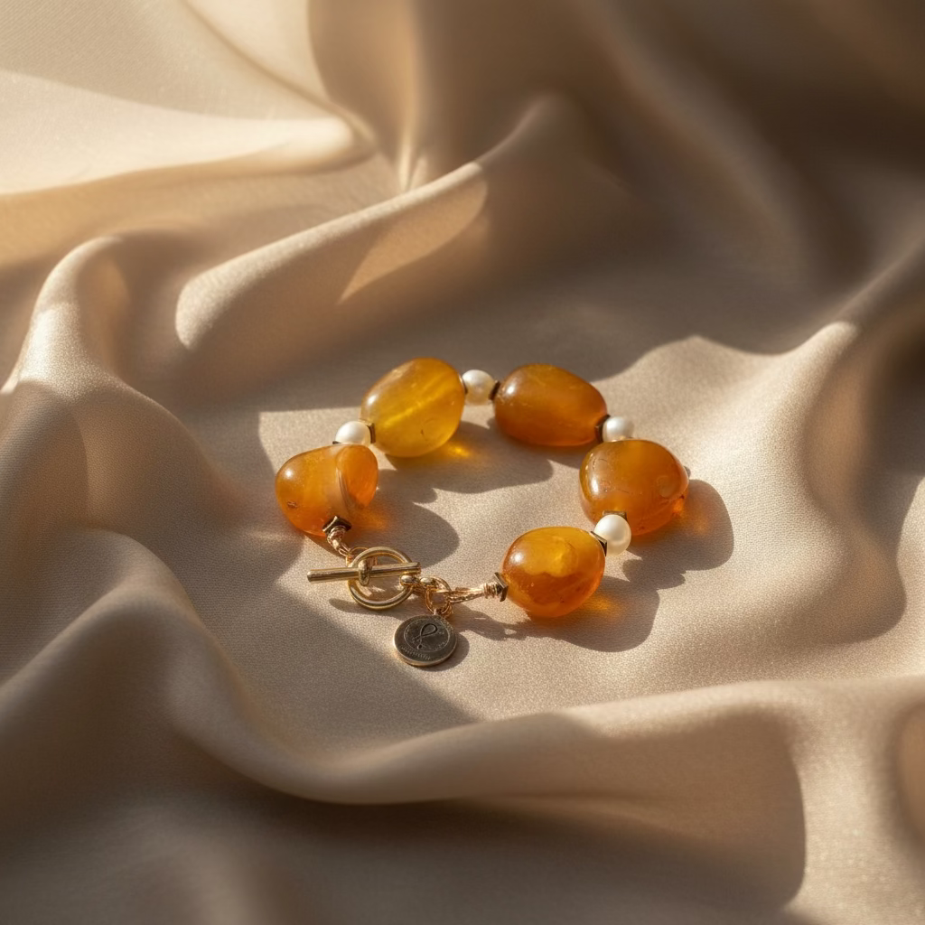 Citrine & Pearl Bracelet