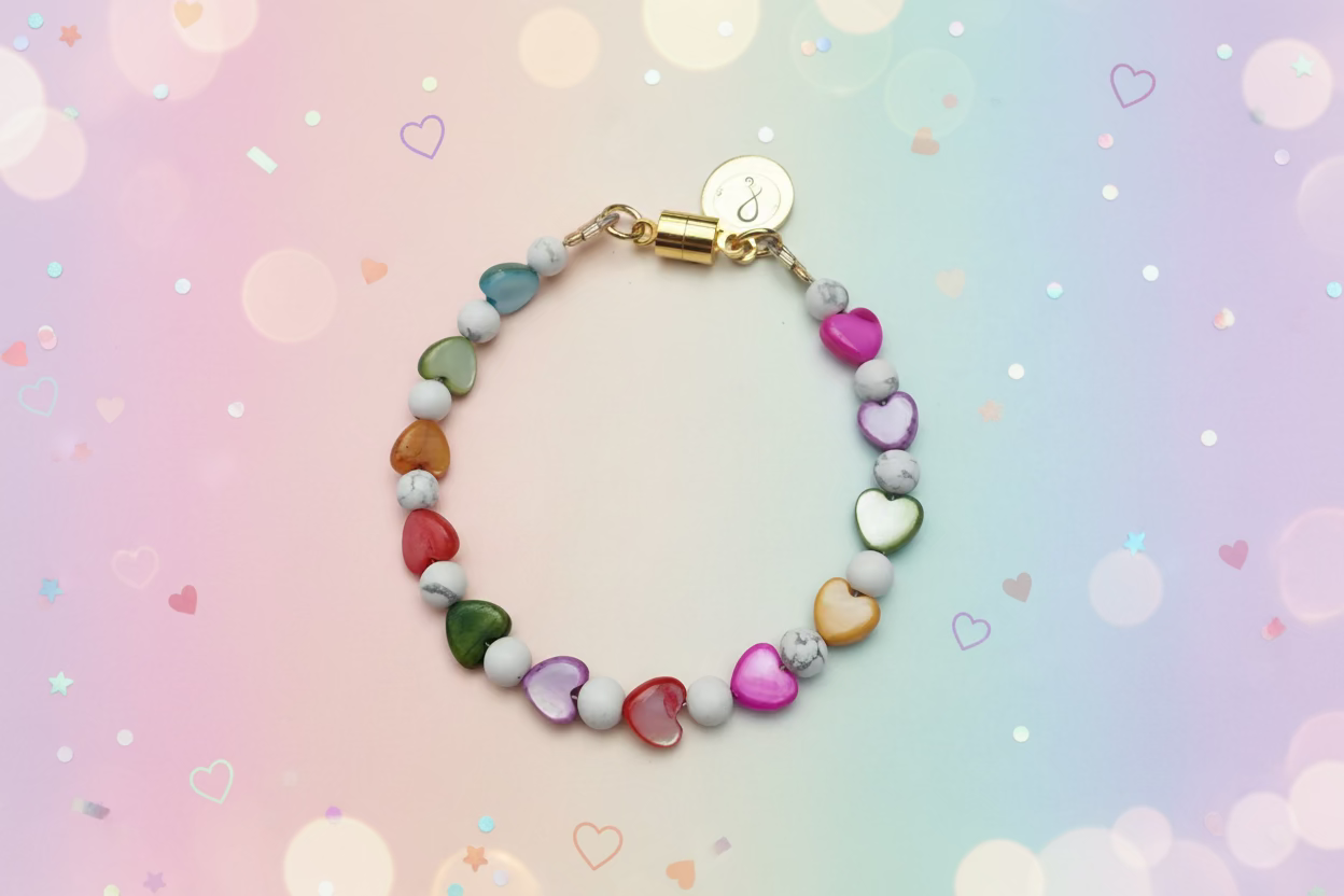 Rainbow Heart Hug Bracelet