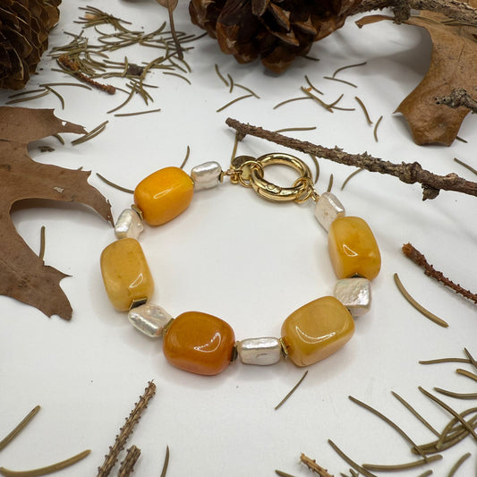 Pearl Golden Glow Bracelet